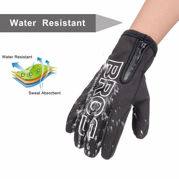 Fleece Touchscreen Cycling Gloves