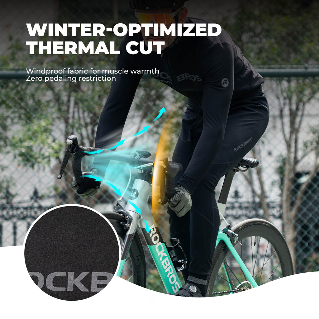 Men's Winter Cycling Tights with 4D Padded Seat