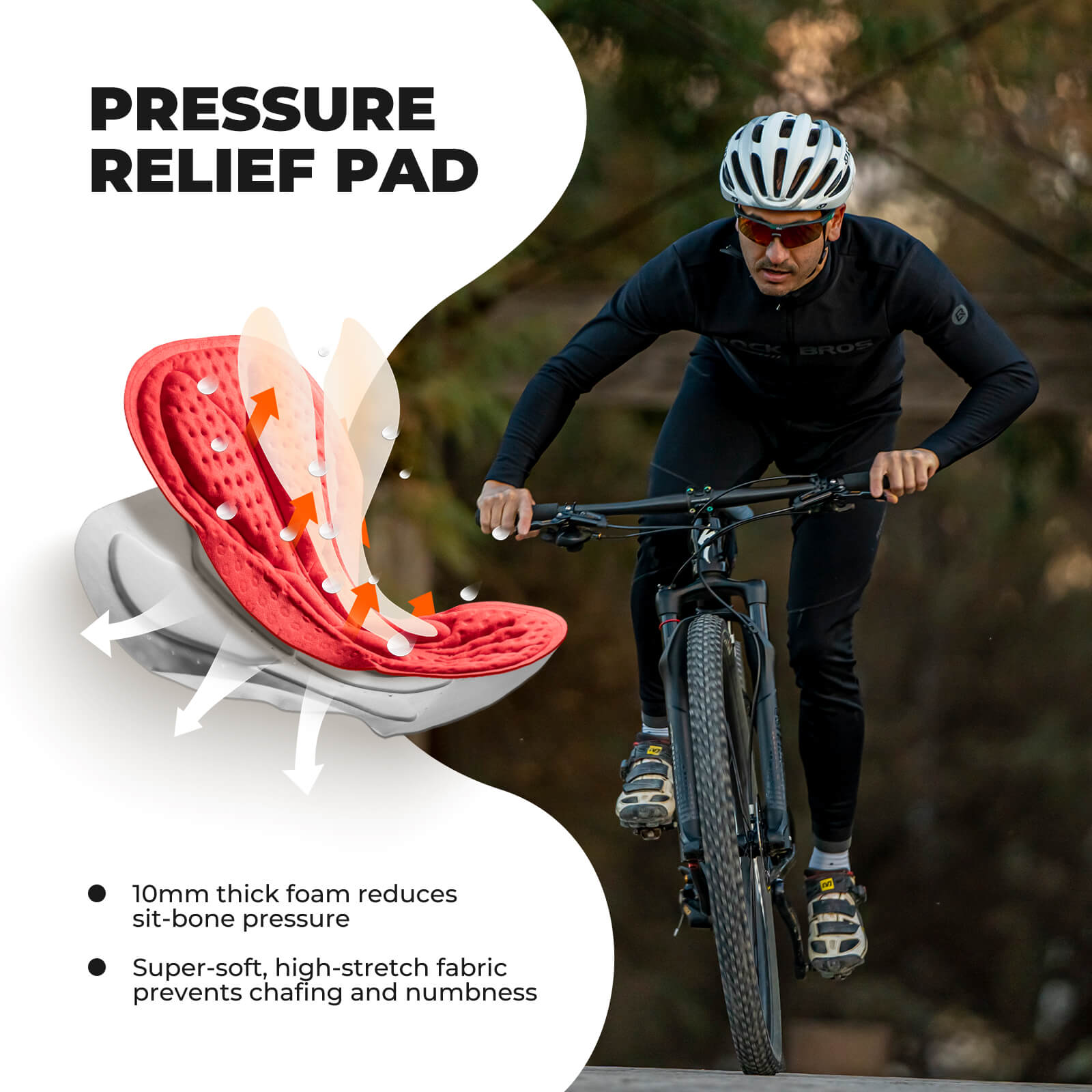 Men's Winter Cycling Tights with 4D Padded Seat