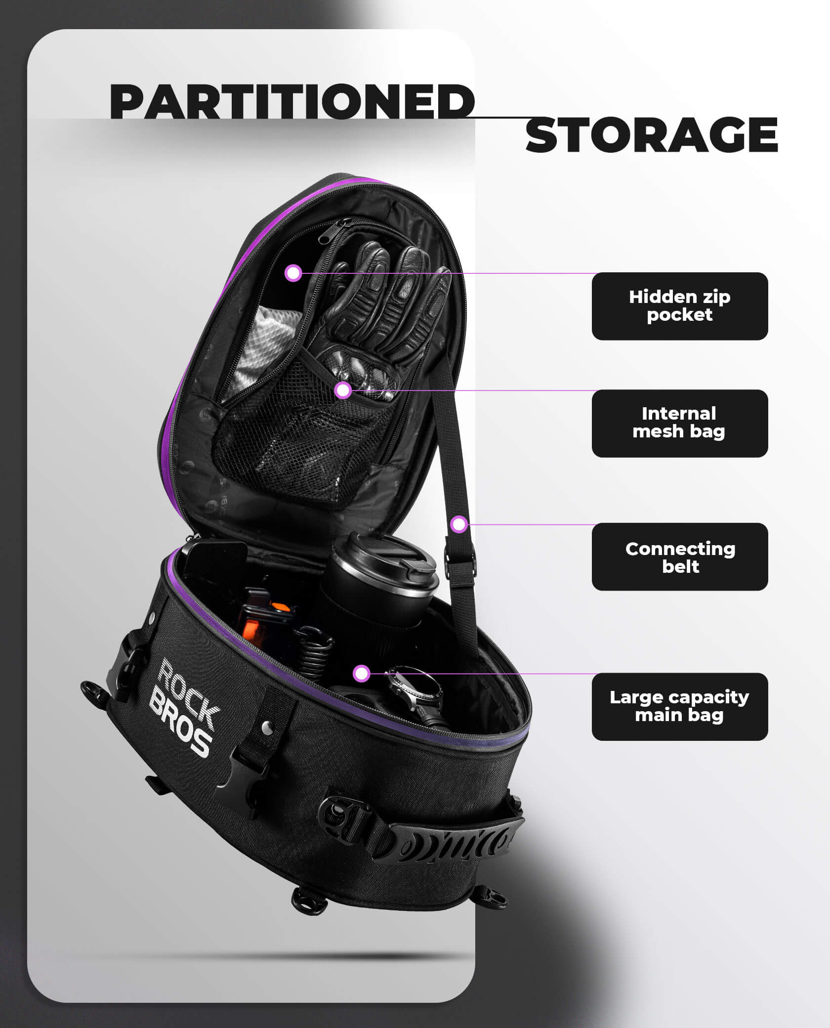 Motorcycle Hard Shell Tail Bag