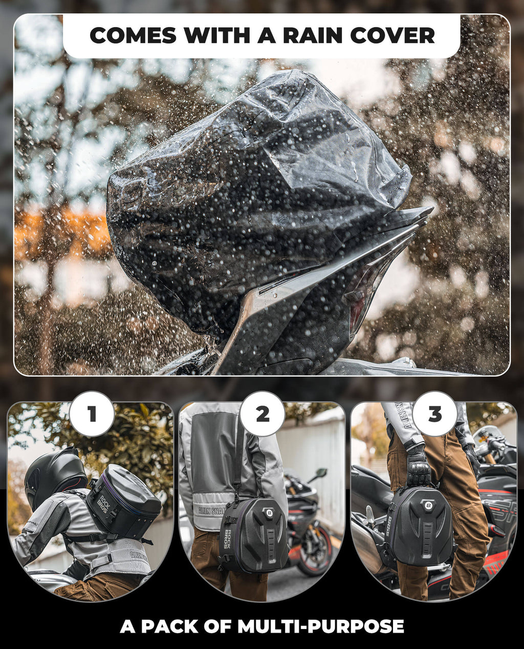 Motorcycle Hard Shell Tail Bag