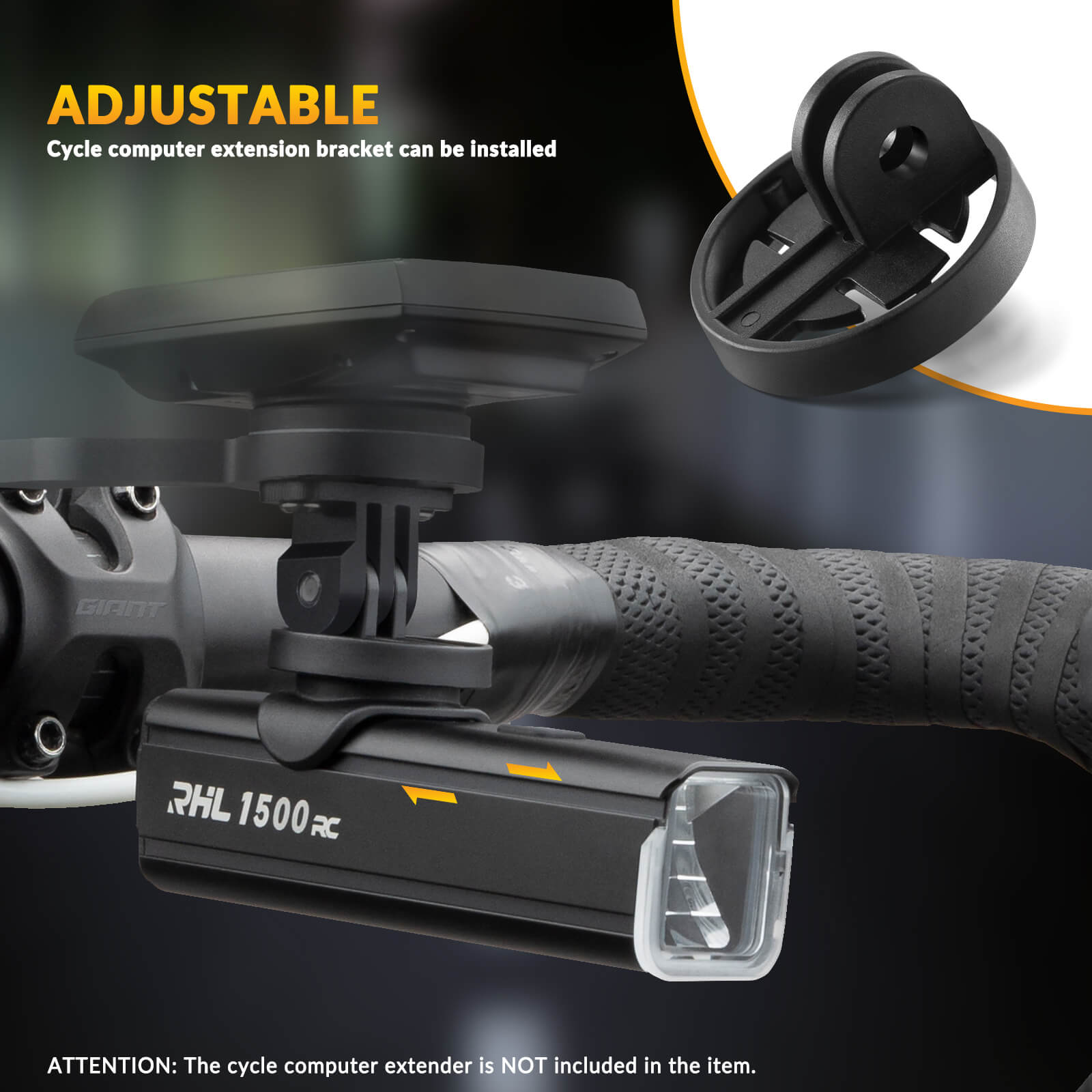 RHL1500 Bike Front Light with Intelligent Temperature Control