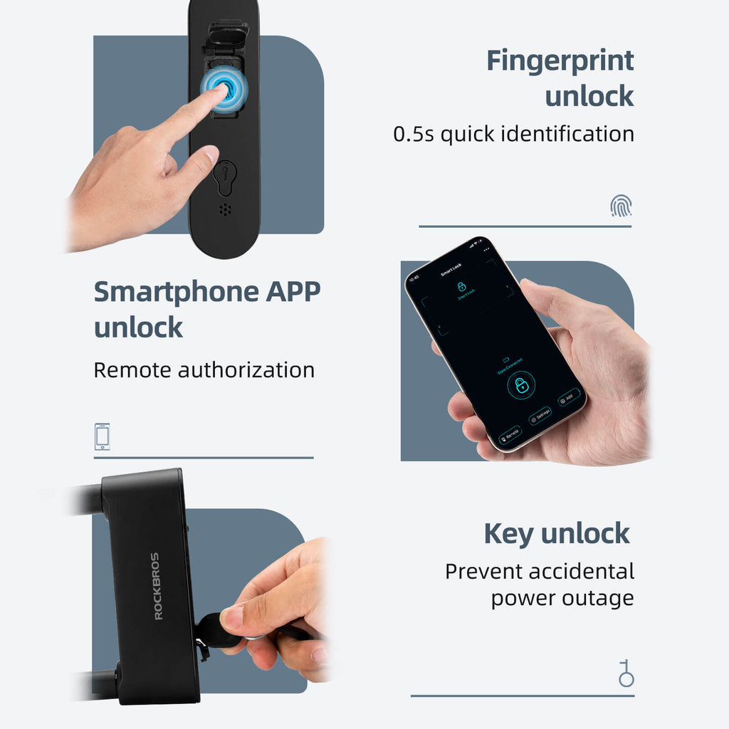 Smart Bluetooth Fingerprint U Lock