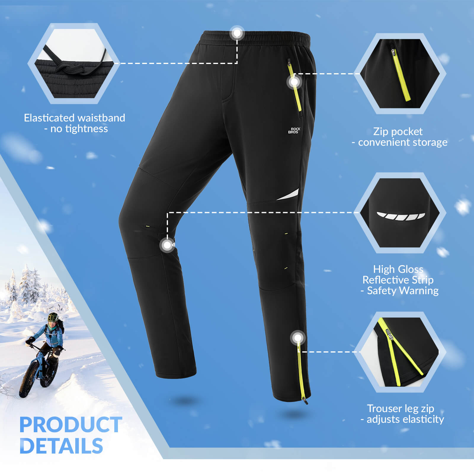 Unisex Windproof Thermal Cycling Pants