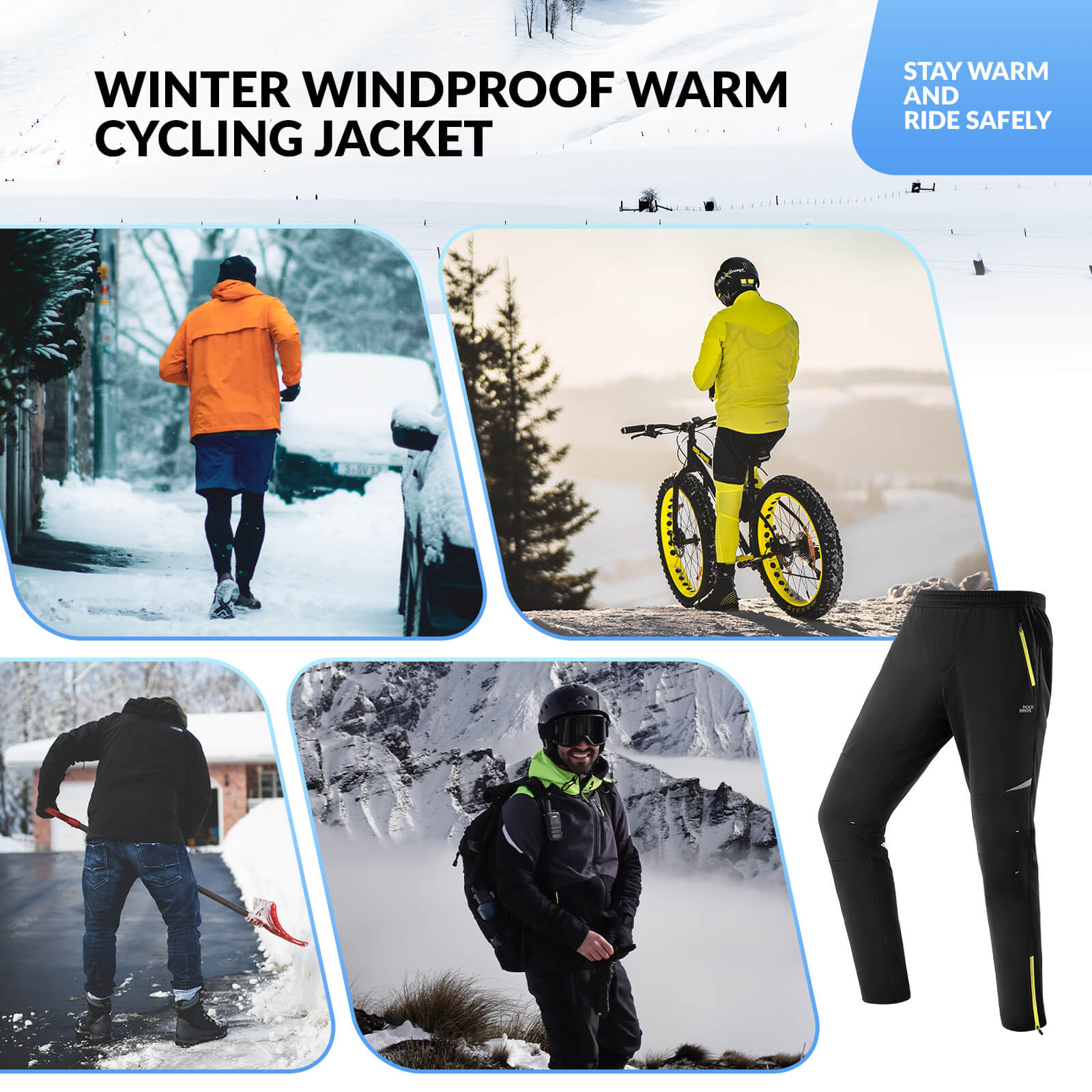 Unisex Windproof Thermal Cycling Pants