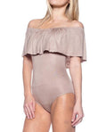 Ruffle Off The Shoulder Bodysuit (Three Colors Available)
