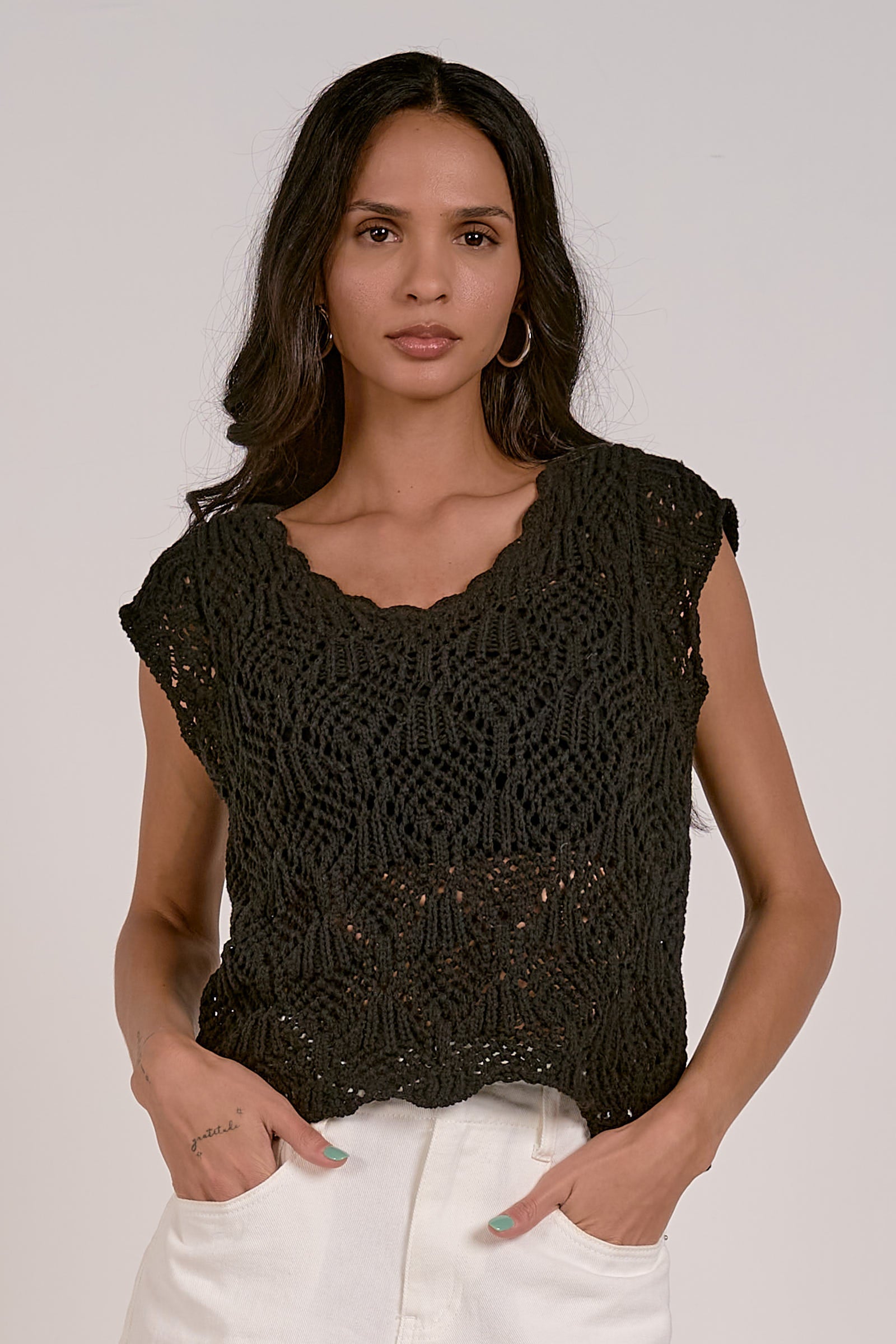 Crochet Knit Top